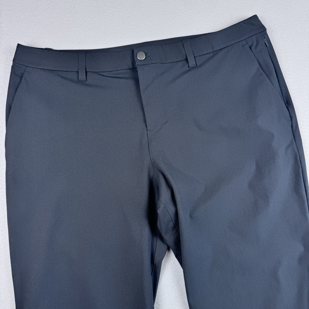 Lululemon ABC Classic Fit Trouser Men 38x28 Gray Golf Chino Warpstreme Stretch